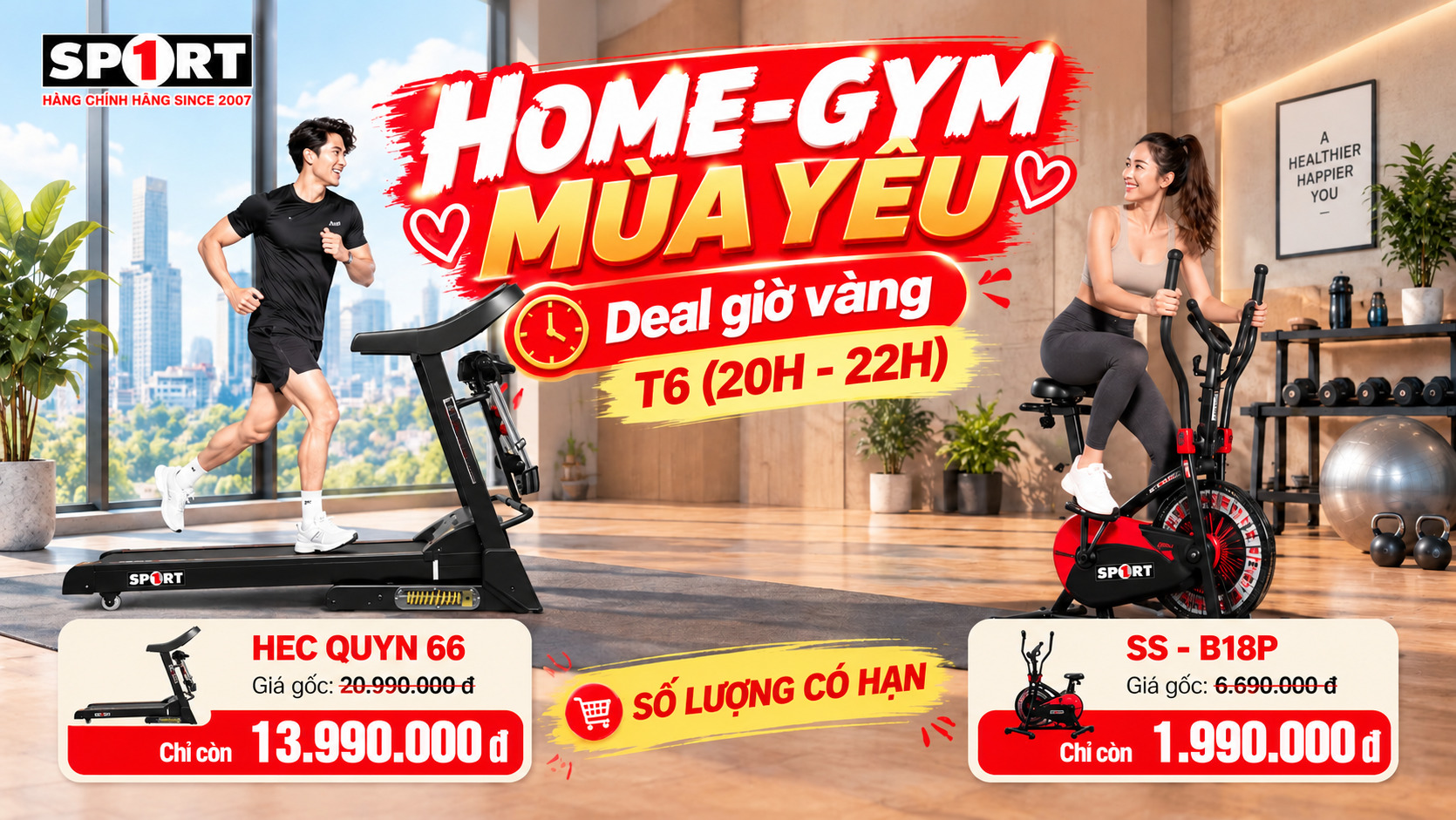 Banner Home Gym Mùa Yêu
