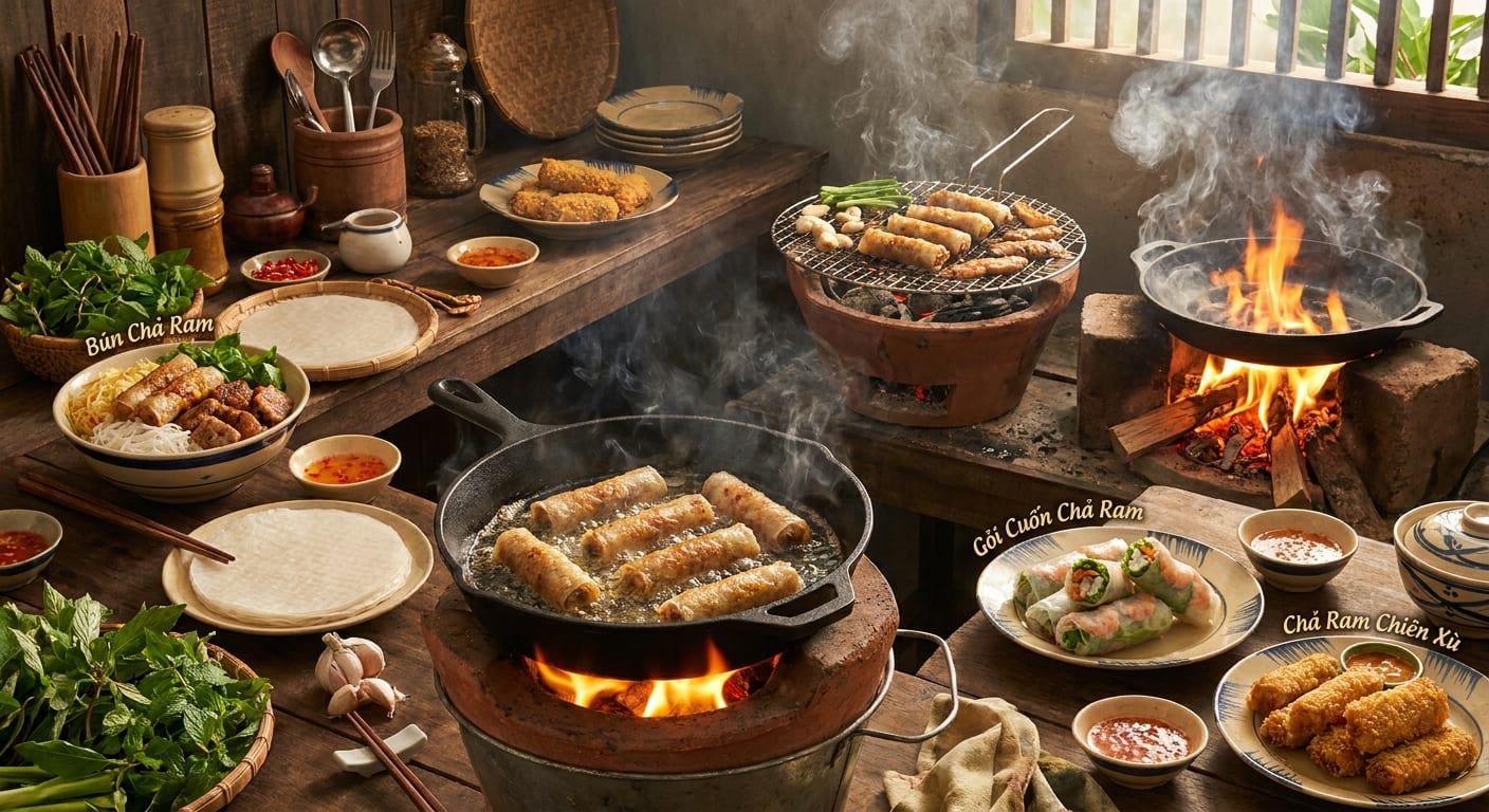 Chế biến Tổng hợp các món ngon tuyệt đỉnh từ Chả Ram Tôm Đất chuẩn vị nhà hàng