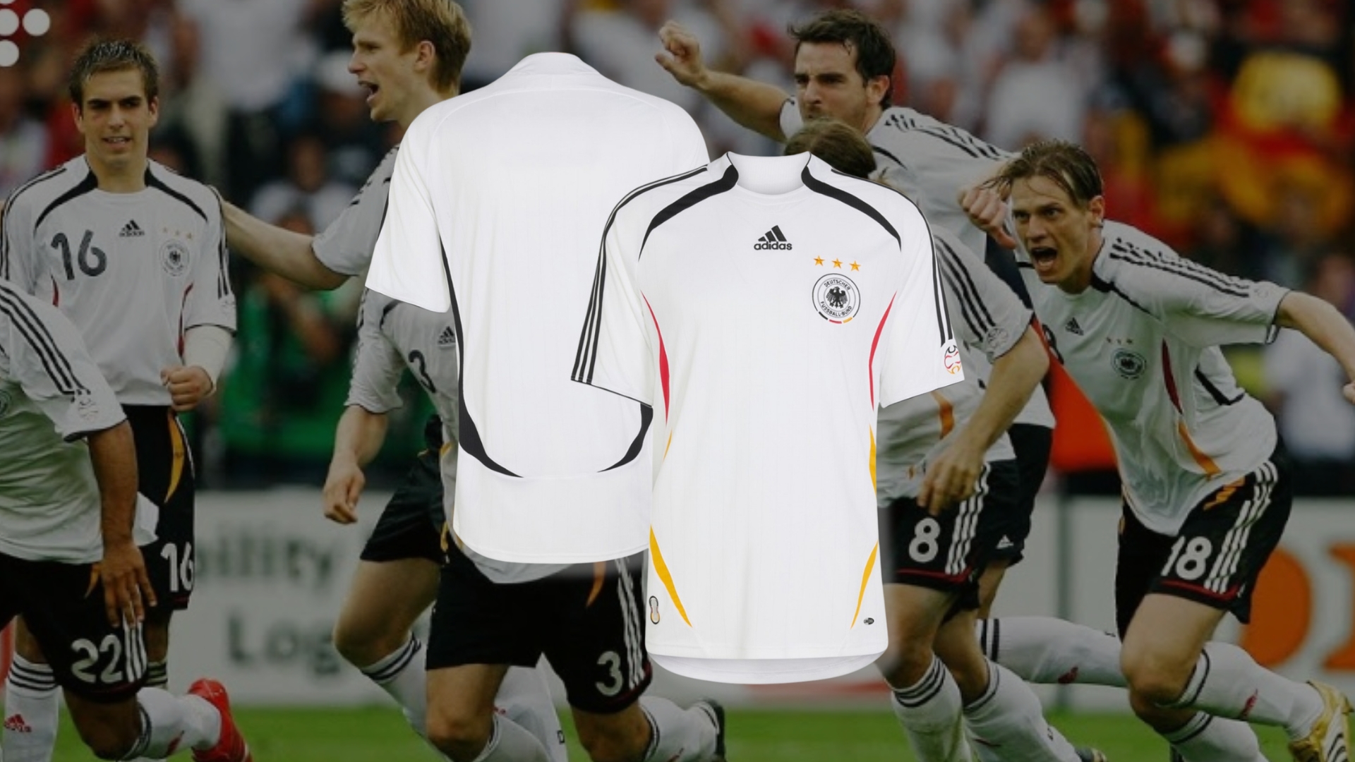 Áo bóng đá Đức 2006 sân nhà Reissue Adidas chính hãng KD3998