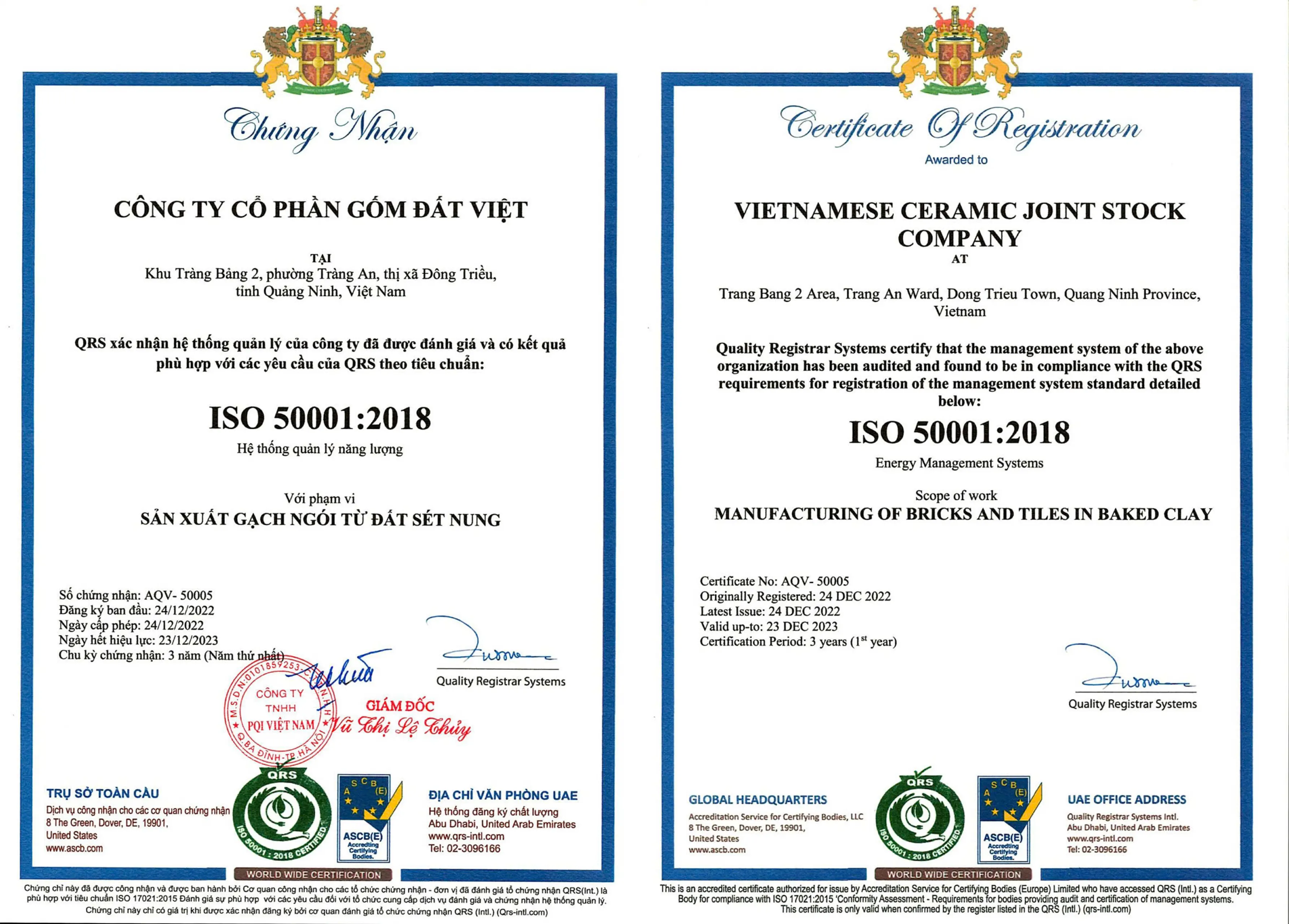 Chứng nhận ISO