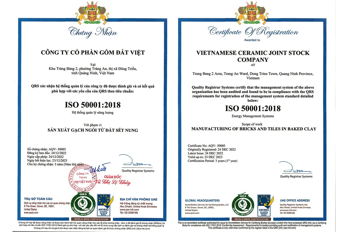 Chứng nhận ISO