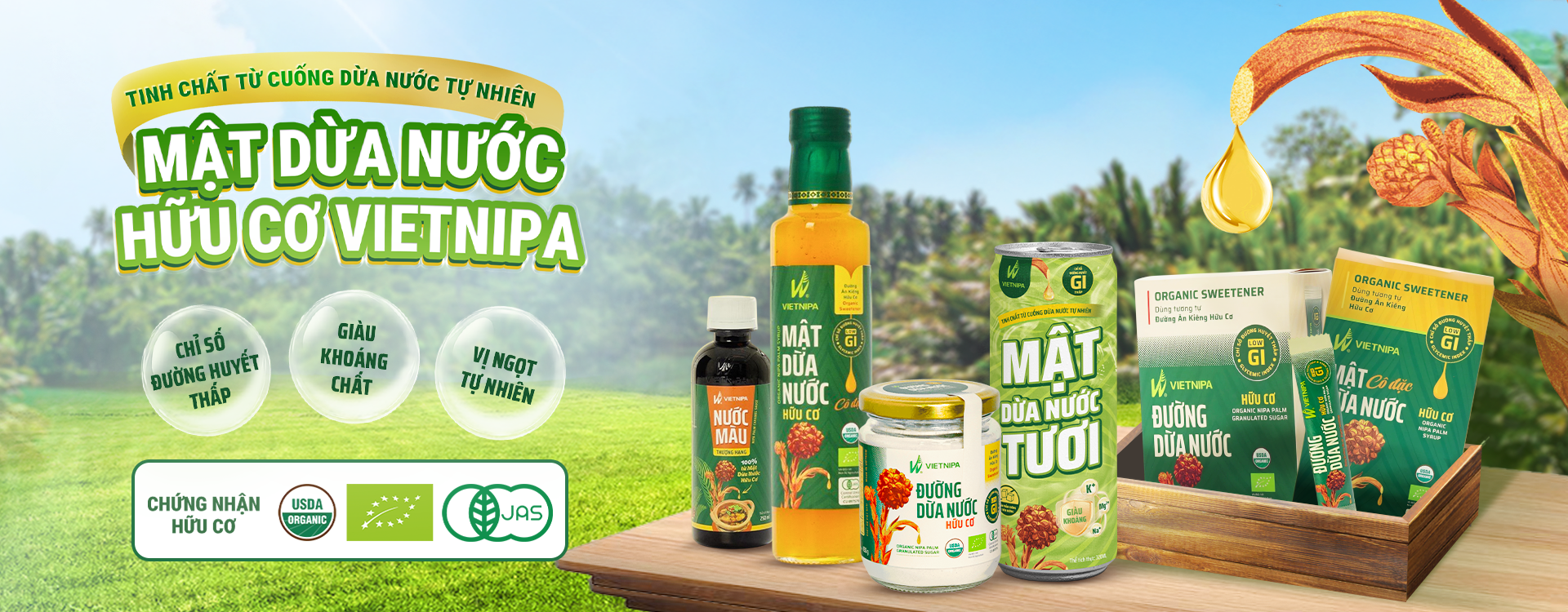 Mật dừa nước hữu cơ