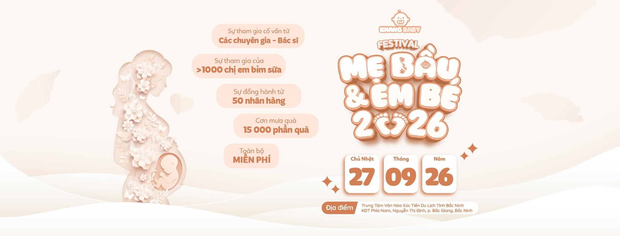 Festival Mẹ Bầu và Em Bé 2026 do Khang Baby tổ chức