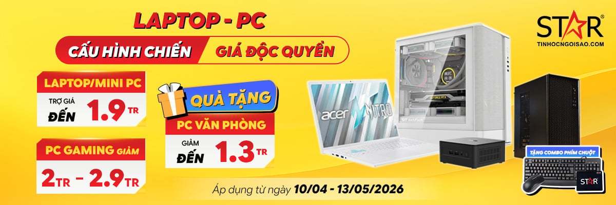 CẤU HÌNH CHIẾN <br> Trợ giá đến 2.9 triệu + Quà tặng!!!