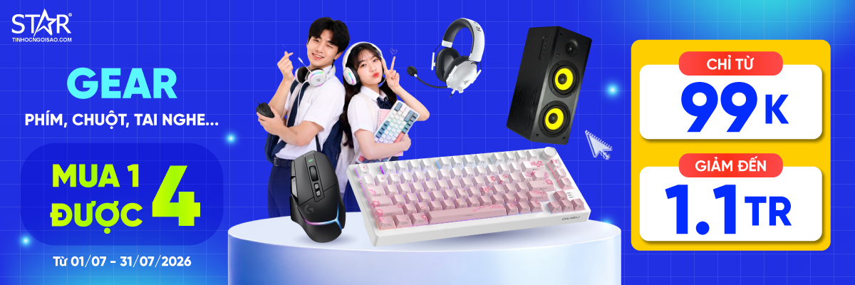 KHUYỄN MÃI GAMING GEAR <br> Ưu đãi đến 44%++, giảm đến 2.2 triệu!!!