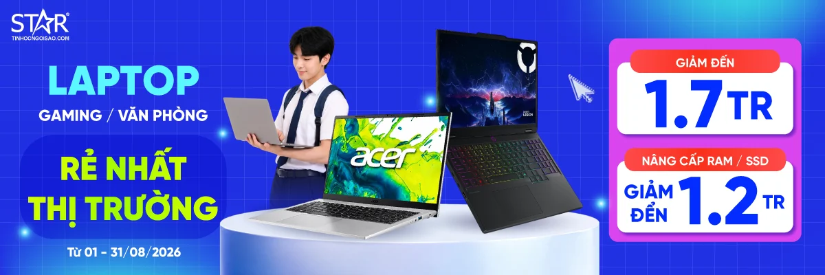 KHUYẾN MÃI LAPTOP <br> Trợ giá đến 2.5 triệu + Quà tặng!!!
