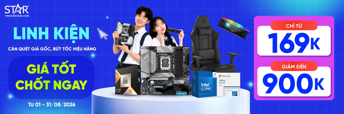 KHUYẾN MÃI LINH KIỆN <br> Trợ giá đến 900.000đ, giá chỉ từ 169.000đ!!!
