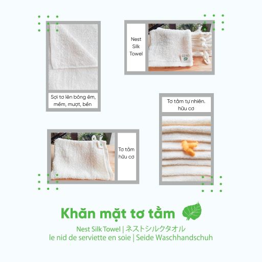 KHĂN MẶT, KHĂN TẮM TƠ TẰM