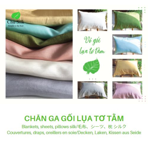 CHĂN GA GỐI LỤA TƠ TẰM
