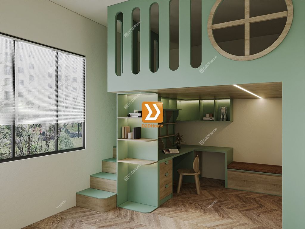 Giường tầng 1 bé