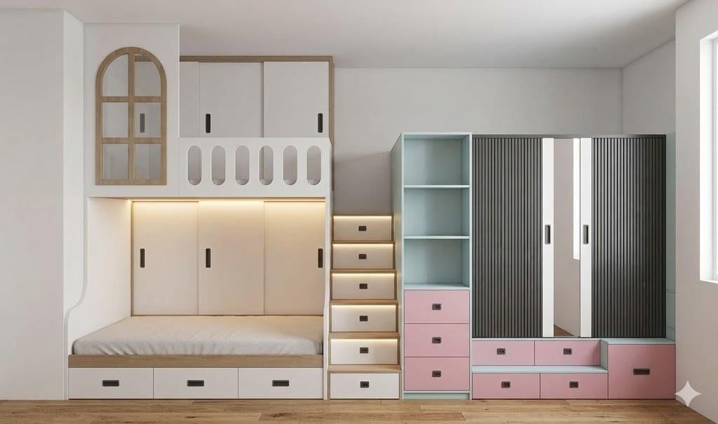 Giường tầng 3 bé