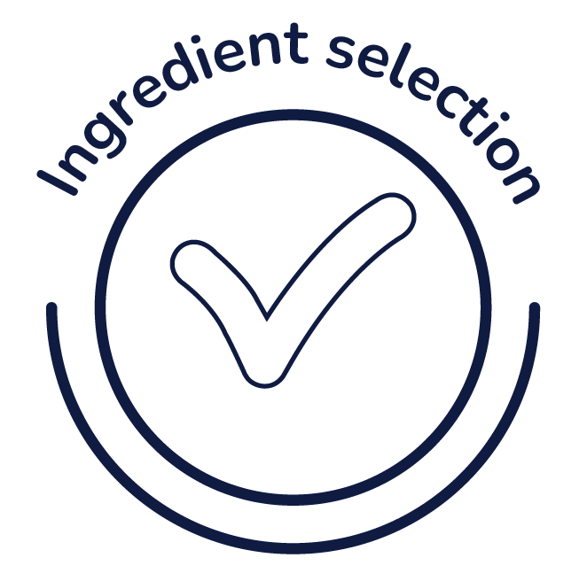 Carefully chosen ingredients.