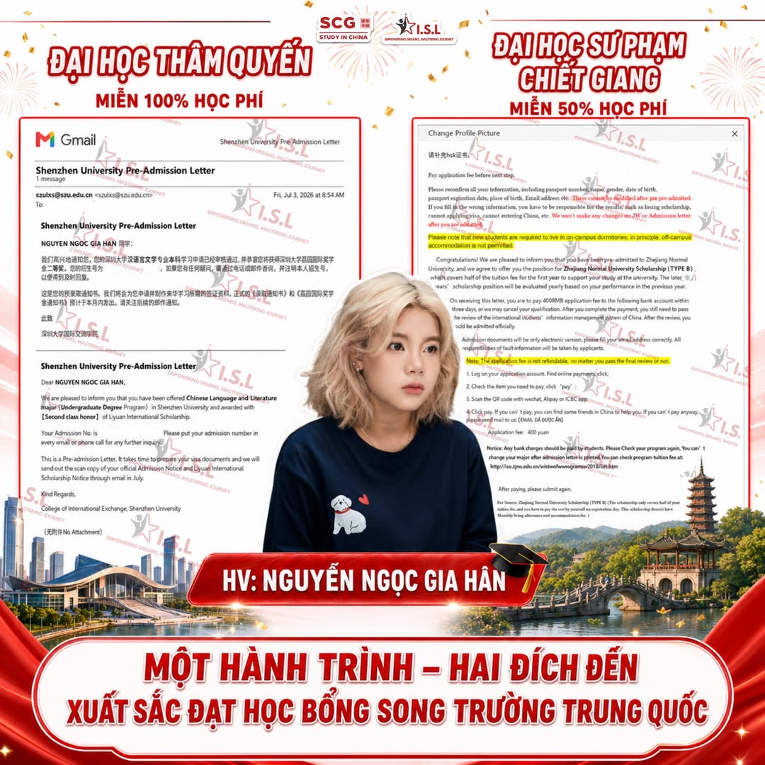 Thu bao dau Tham Quyen va Su pham Chiet Giang - hoc vien Nguyen Ngoc Gia Han - ISL Education