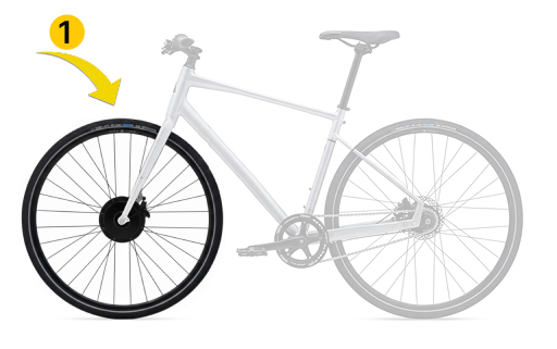 Bước 1: Thay bánh xe động cơ