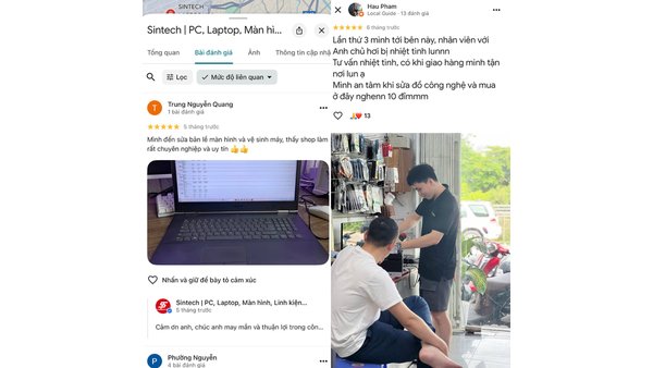 Sửa laptop Quận 7 Sintech