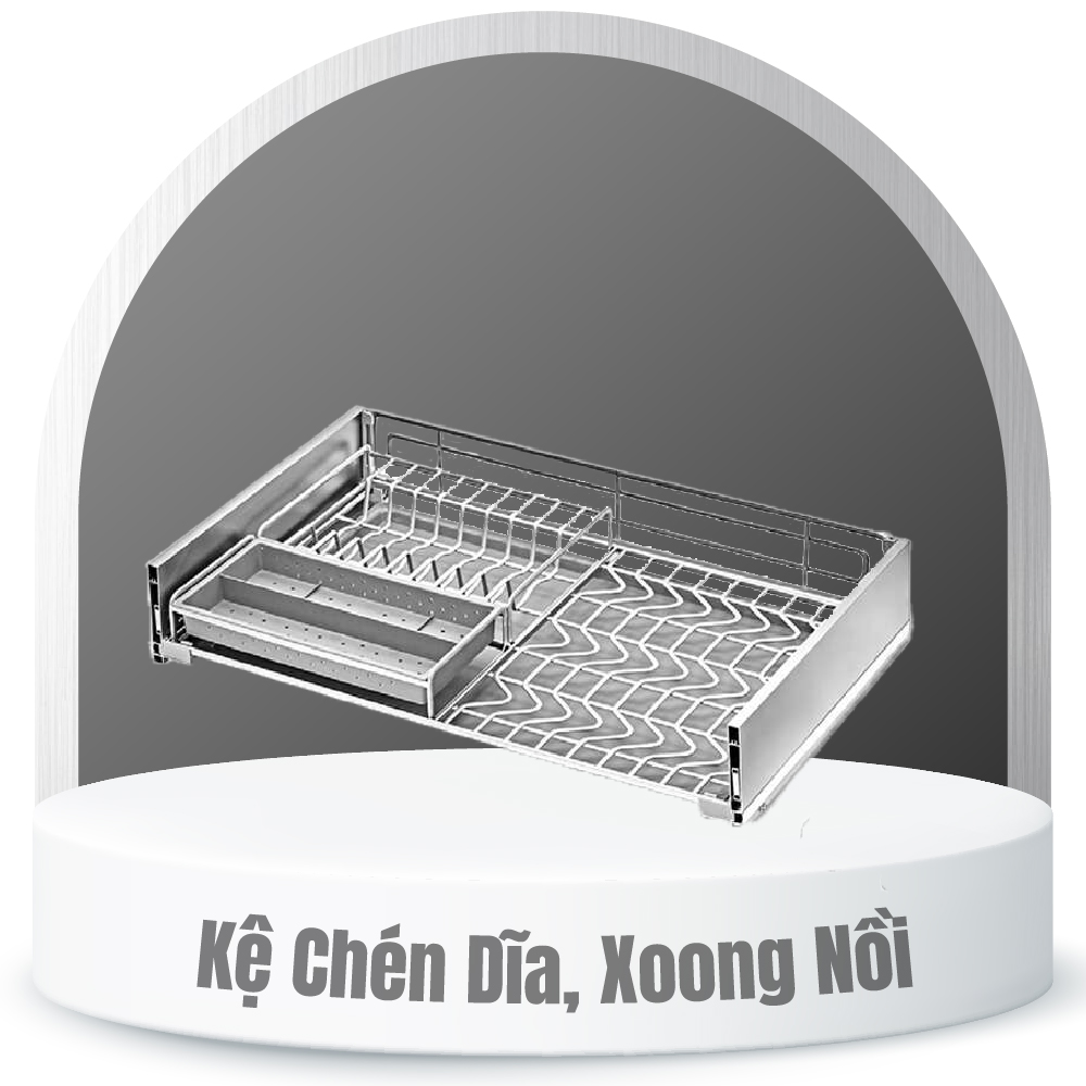 Kệ chén dĩa, xoong nồi