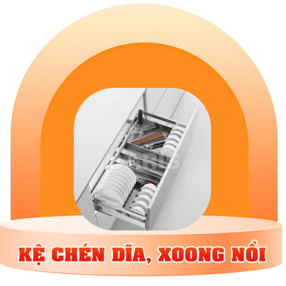 Kệ chén dĩa, xoong nồi