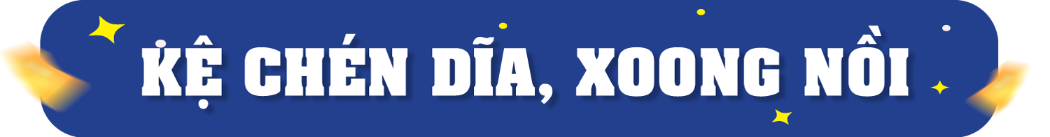 Kệ chén dĩa, xoong nồi