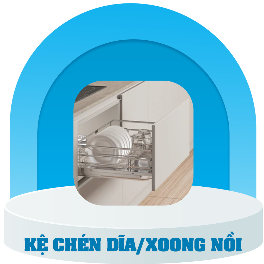 Kệ chén dĩa, xoong nồi