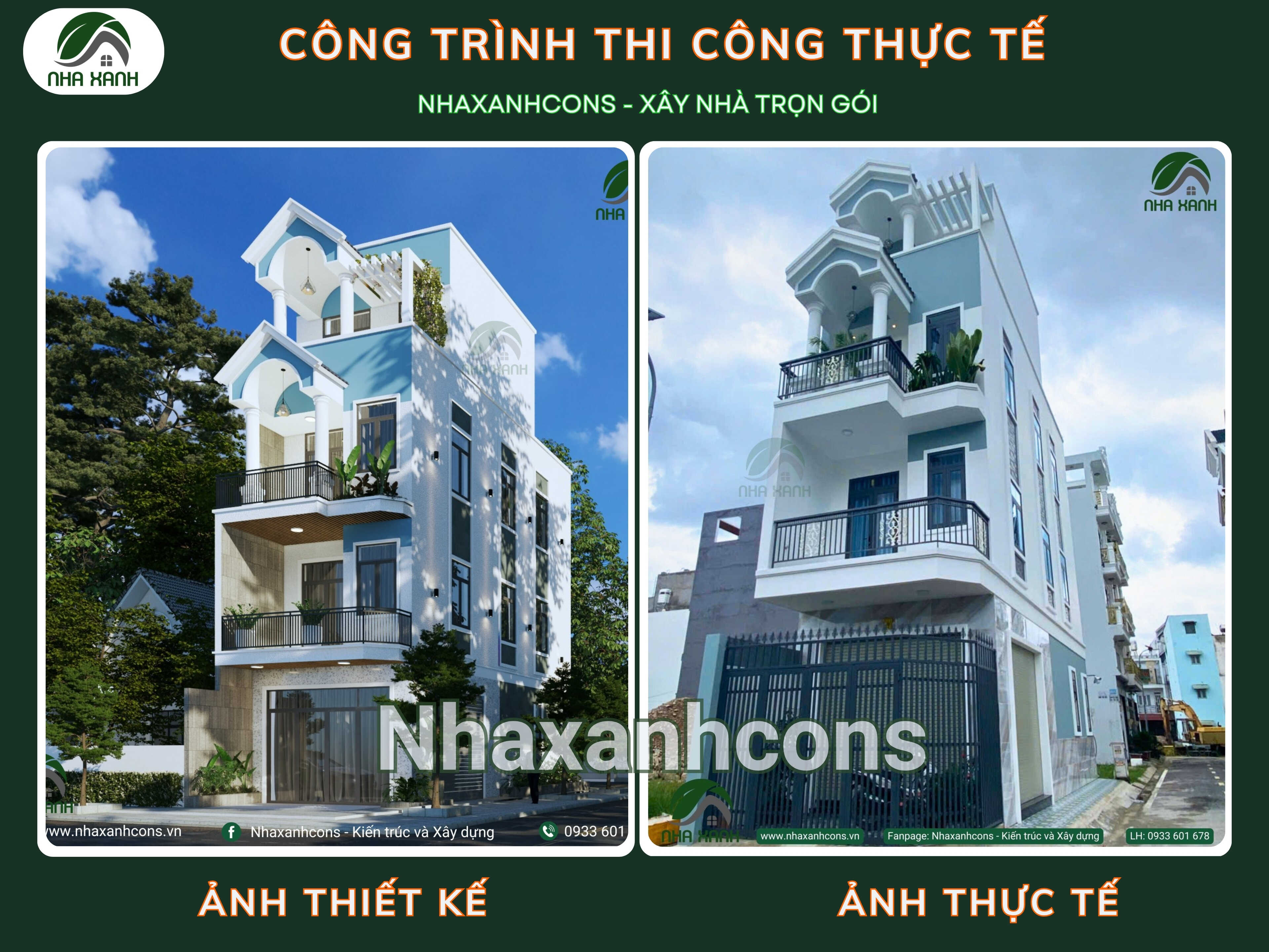 Nhà phố 4 tầng hiện đại