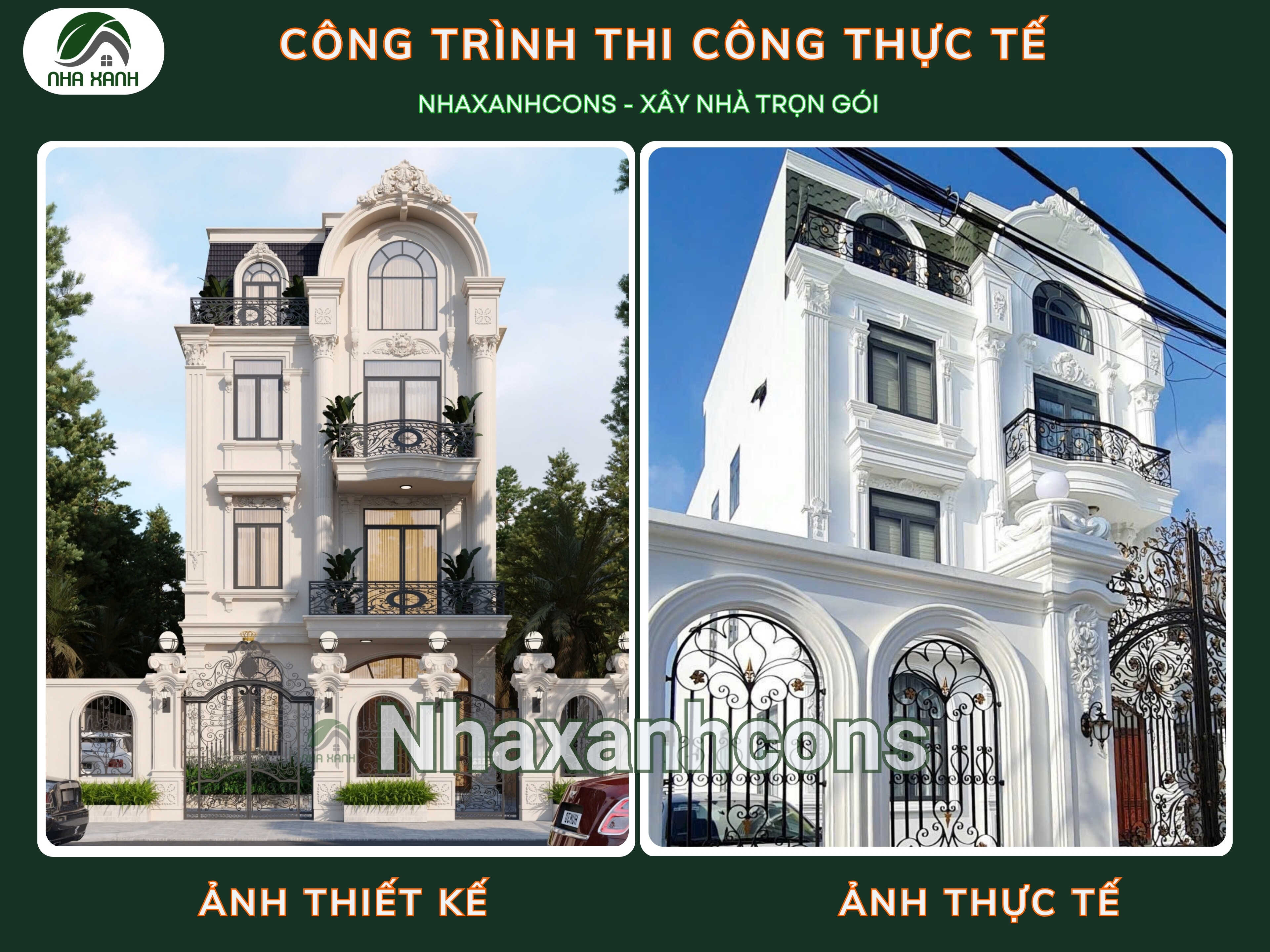 Biệt thự 4 tầng tân cổ điển