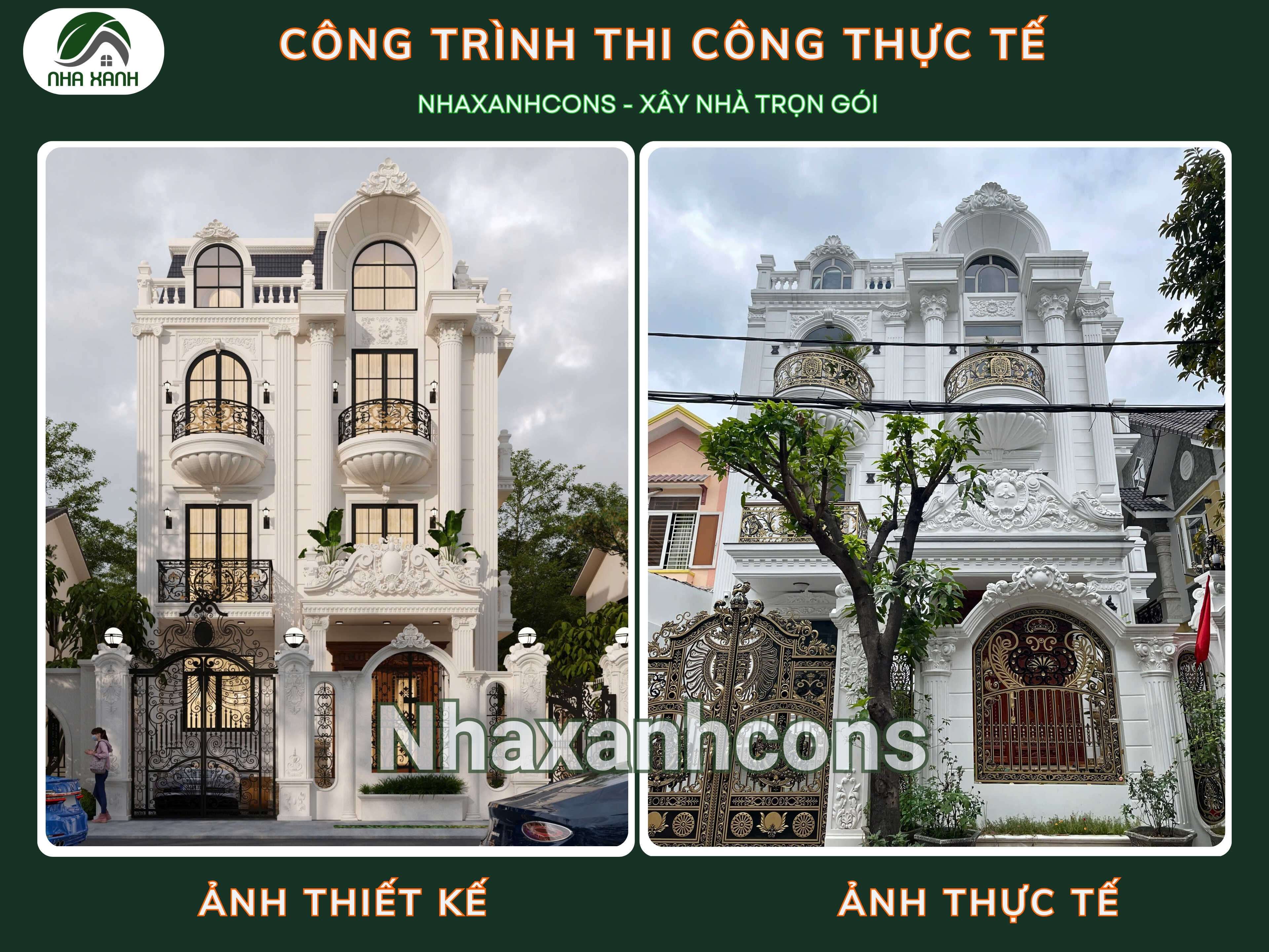 Biệt thự 4 tầng tân cổ điển