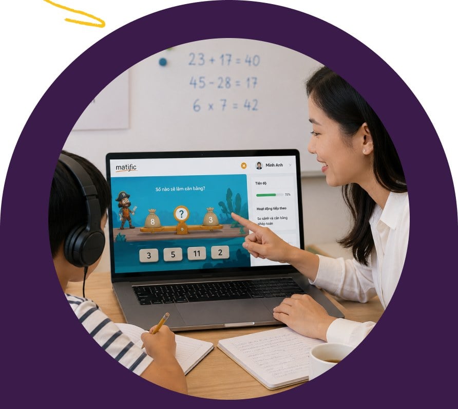 Gia sư dạy Toán 1:1 cùng Matific
