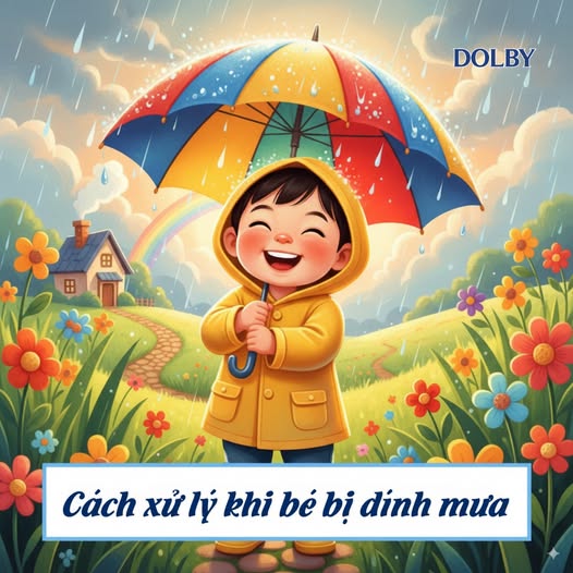 Cách xử lý khi bé bị dính mưa