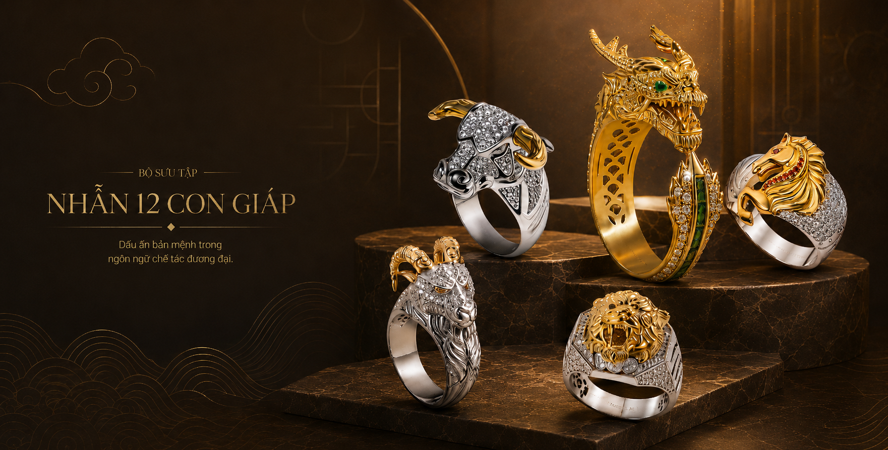 Bộ Sưu Tập Nhẫn 12 Con Giáp