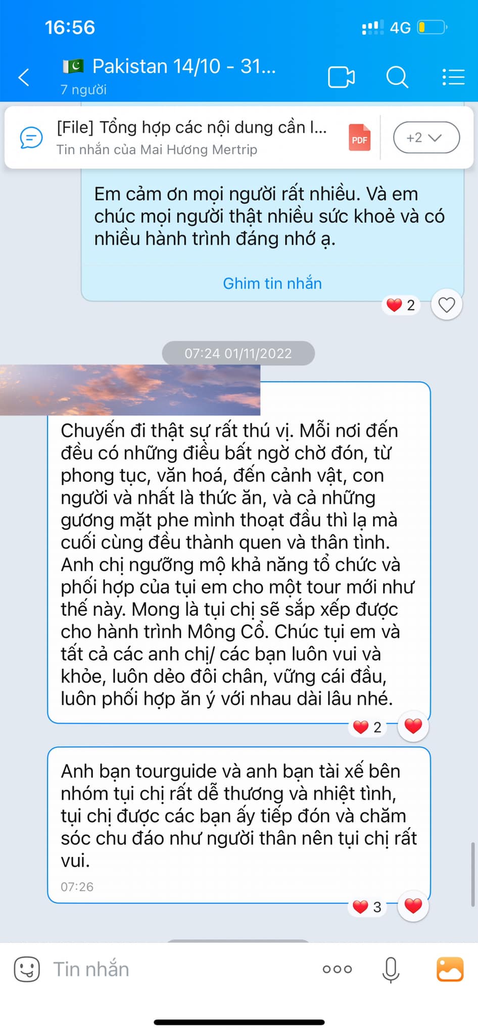 Tin nhắn fb từ Zalo
