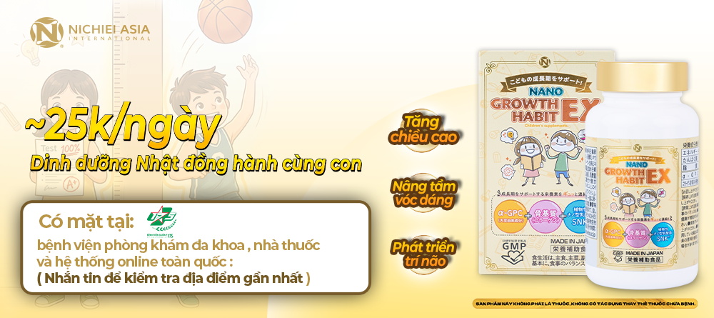 Nano Growth Habit EX | Hỗ trợ quá trình phát triển của cơ thể ở trẻ em trong thời kỳ tăng trưởng