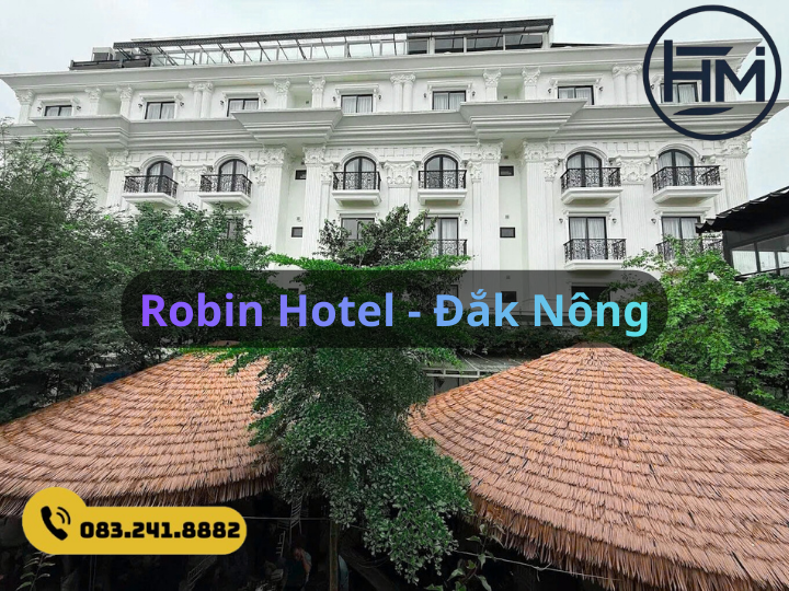 [Robin Hotel - Đắk Nông] lợp rơm decor mái chòi nón