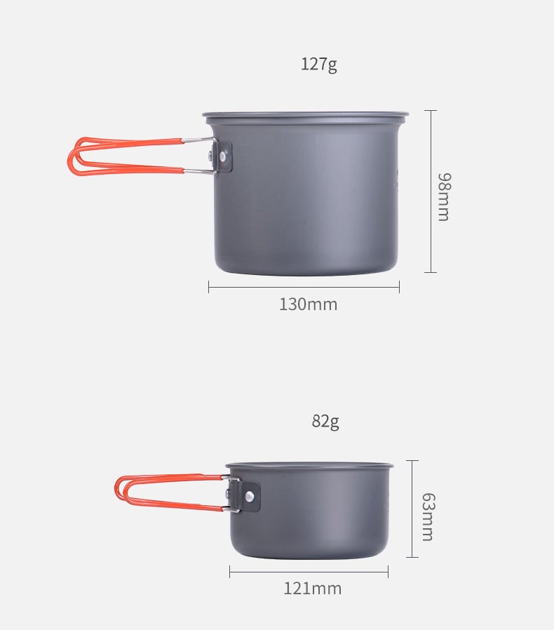 Bộ nồi dã ngoại, du lịch 4 chiếc naturehike NH15T401-G-5