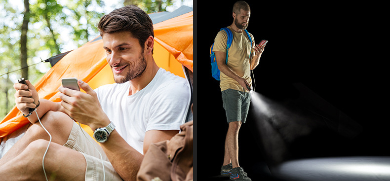 đèn pin led siêu sáng Đèn pin Led siêu sáng kiêm sạc dự phòng NatureHike NH17S071-T-6