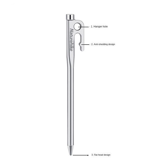 Cọc dựng lều cắm trại chính hãng NatureHike NH19PJ014 30cm