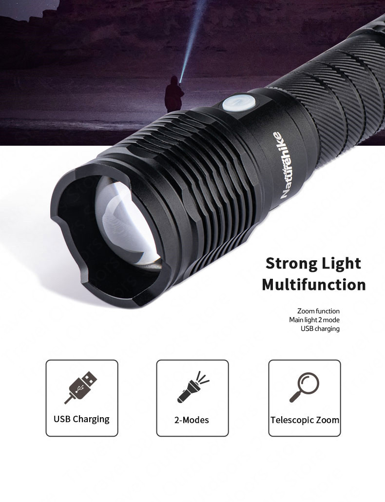 Đèn pin chiếu xa siêu sáng NatureHike NH20ZM009