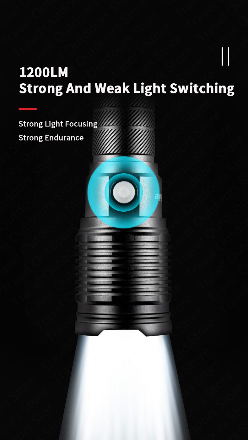 chất liệu đèn pin siêu sáng NatureHike NH20ZM009