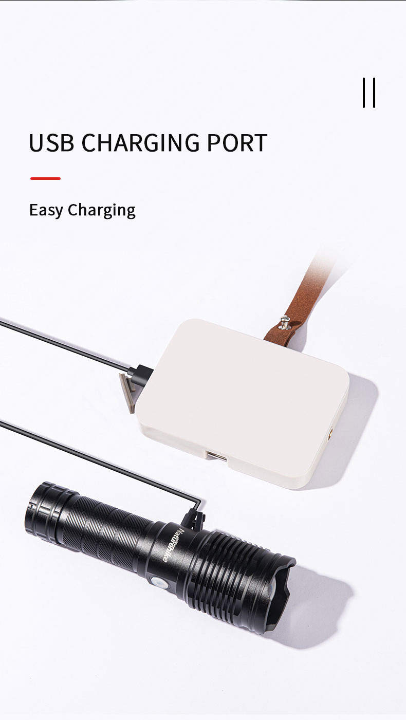 chất liệu đèn pin siêu sáng NatureHike NH20ZM009