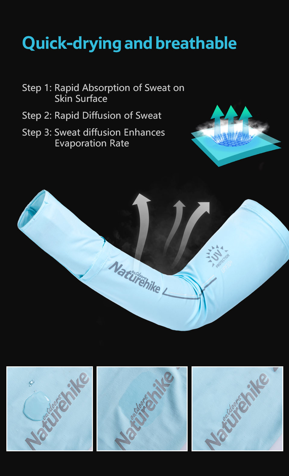 chất liệu găng tay đi nắng NatureHike NH19X004-T