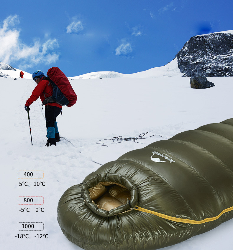 túi ngủ naturehike lông vũ NH15D800-K-10