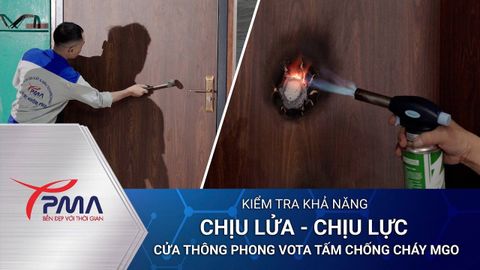 Kiểm Tra Khả Năng Chống Cháy – Chịu Lực Cửa Thông Phòng VOTA Tấm Chống Cháy MGO