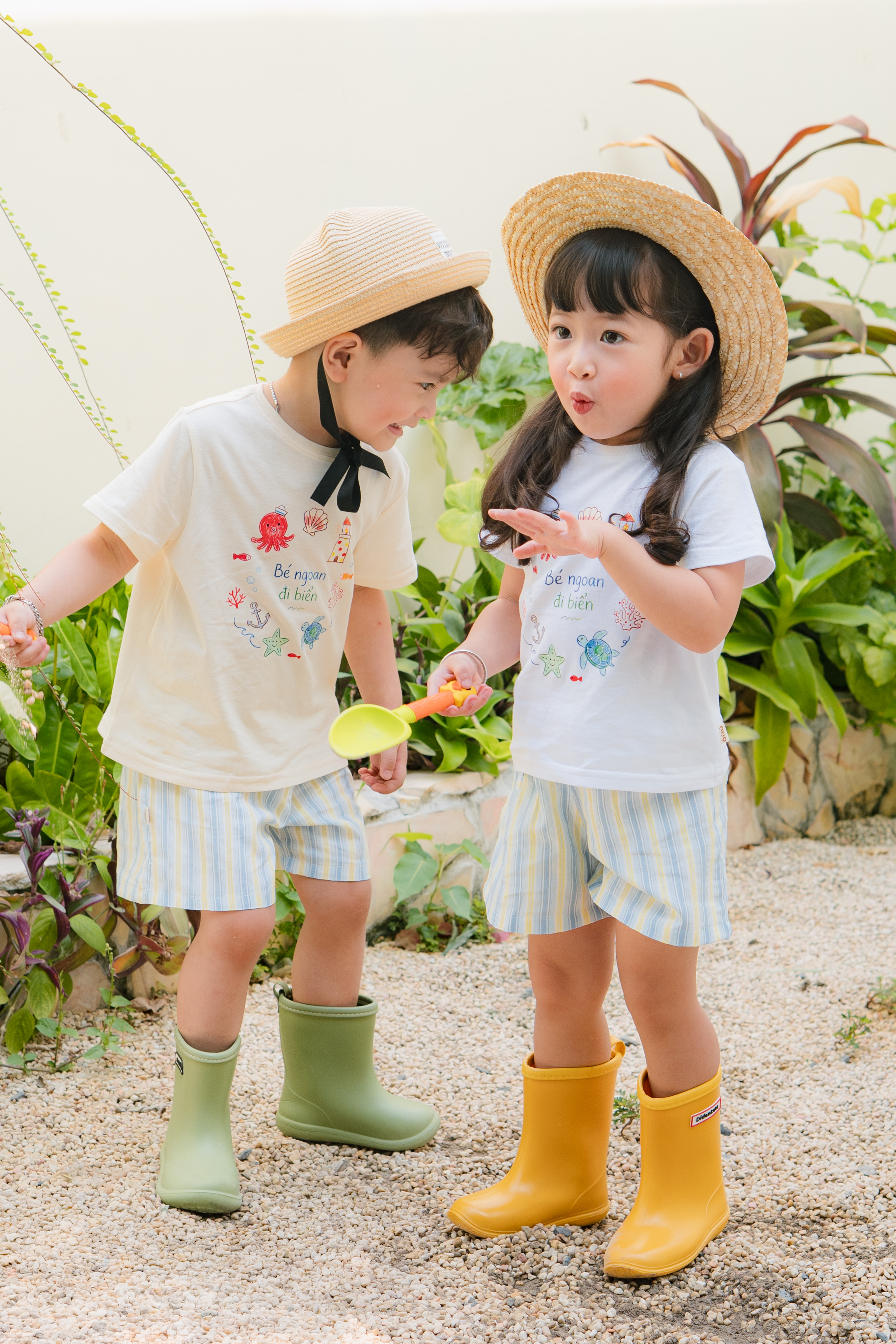 Áo thun tay ngắn bunny's garden cho bé trai/ bé gái