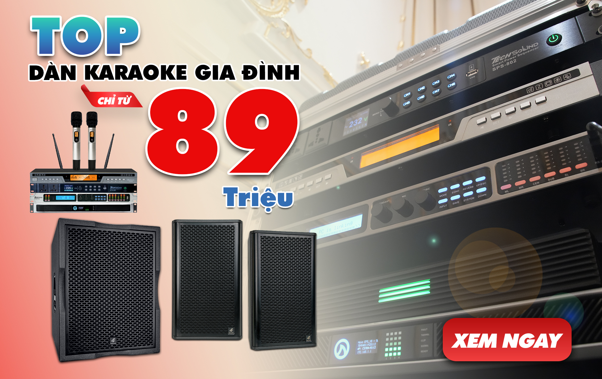Dàn loa Karaoke nổi bật Tech Sound Vinh - Nghệ An