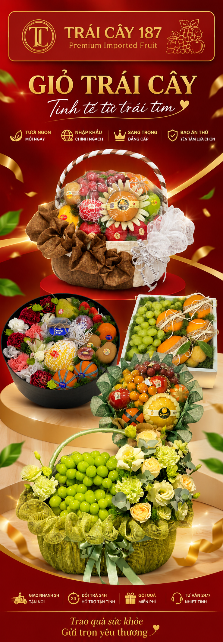 GIỎ TRÁI CÂY CAO CẤP