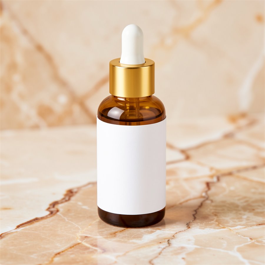 Sản phẩm serum Lumiere trên nền cẩm thạch