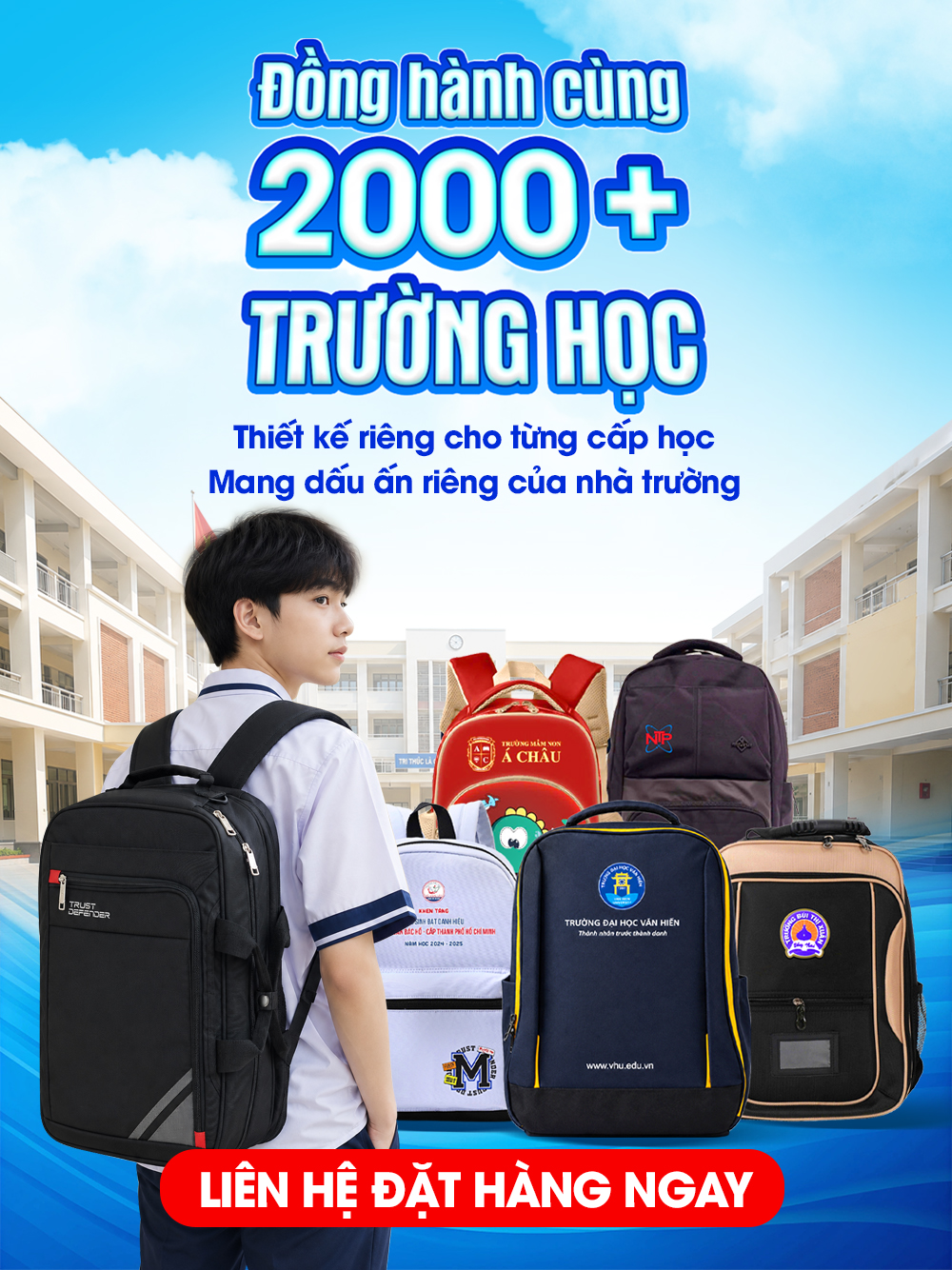 Sản xuất balo học đường