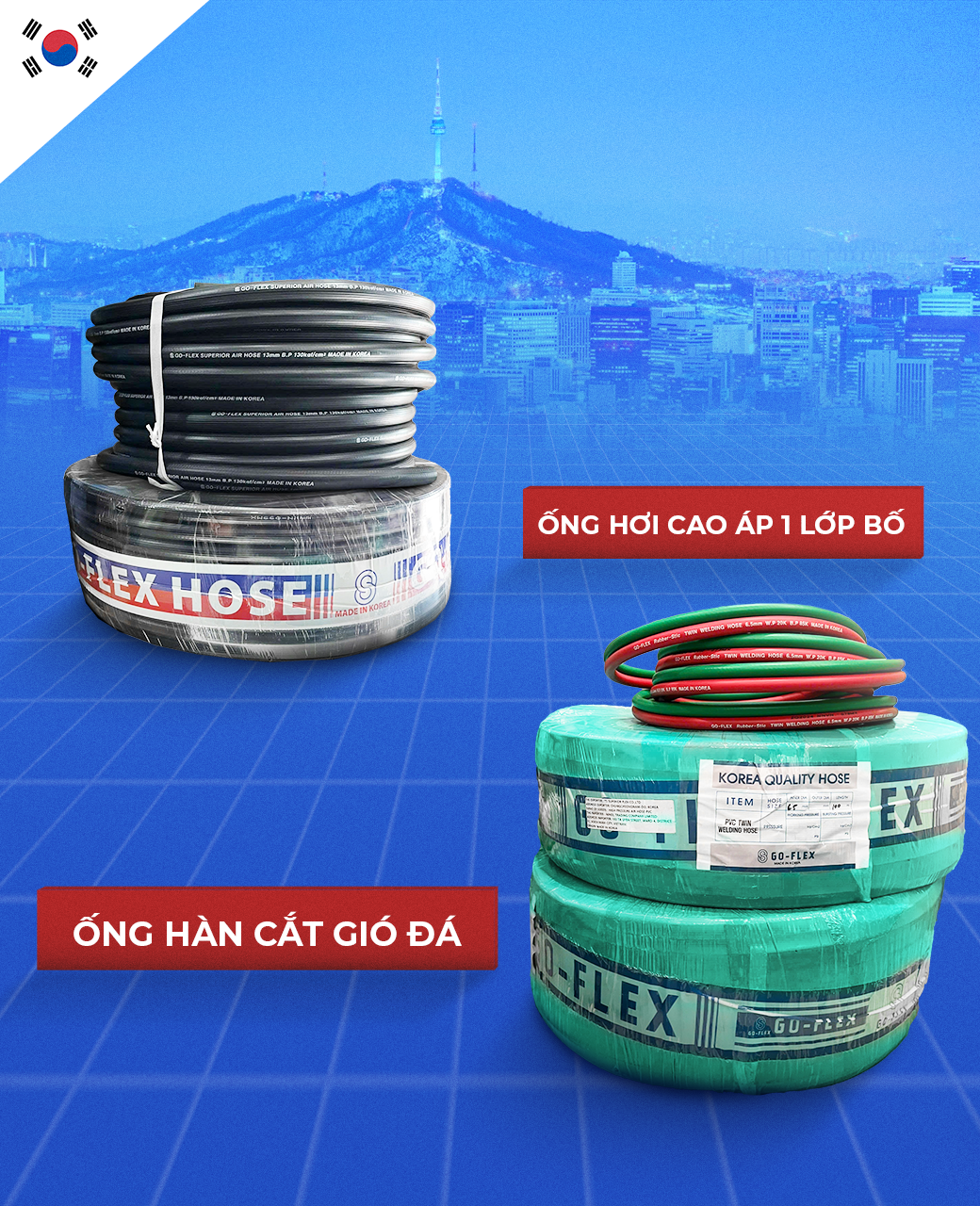 Chuyên Cung Cấp Ống Hơi Cao Áp & Ống Gió Đá: MADE IN KOREA