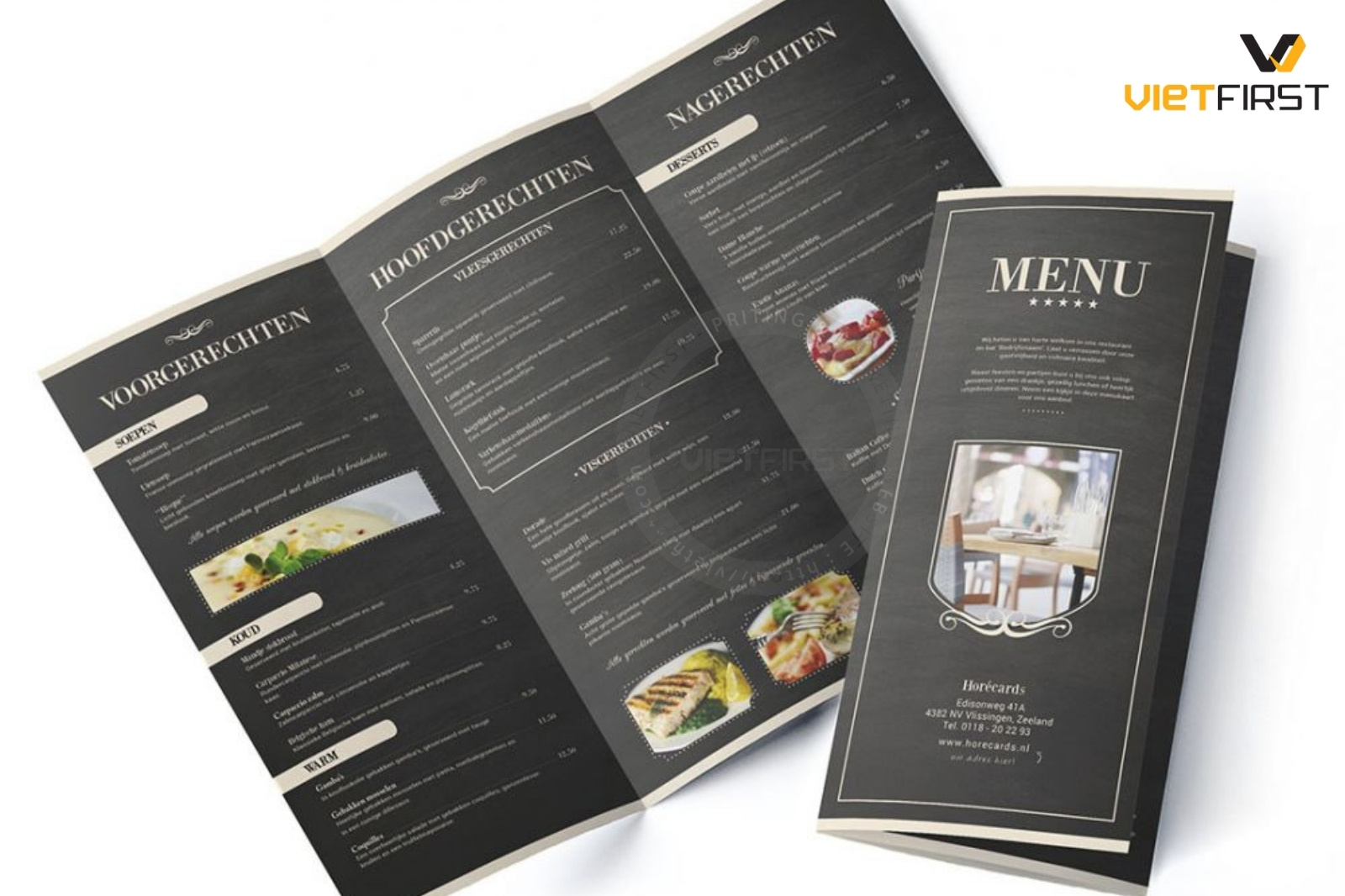 in menu giấy