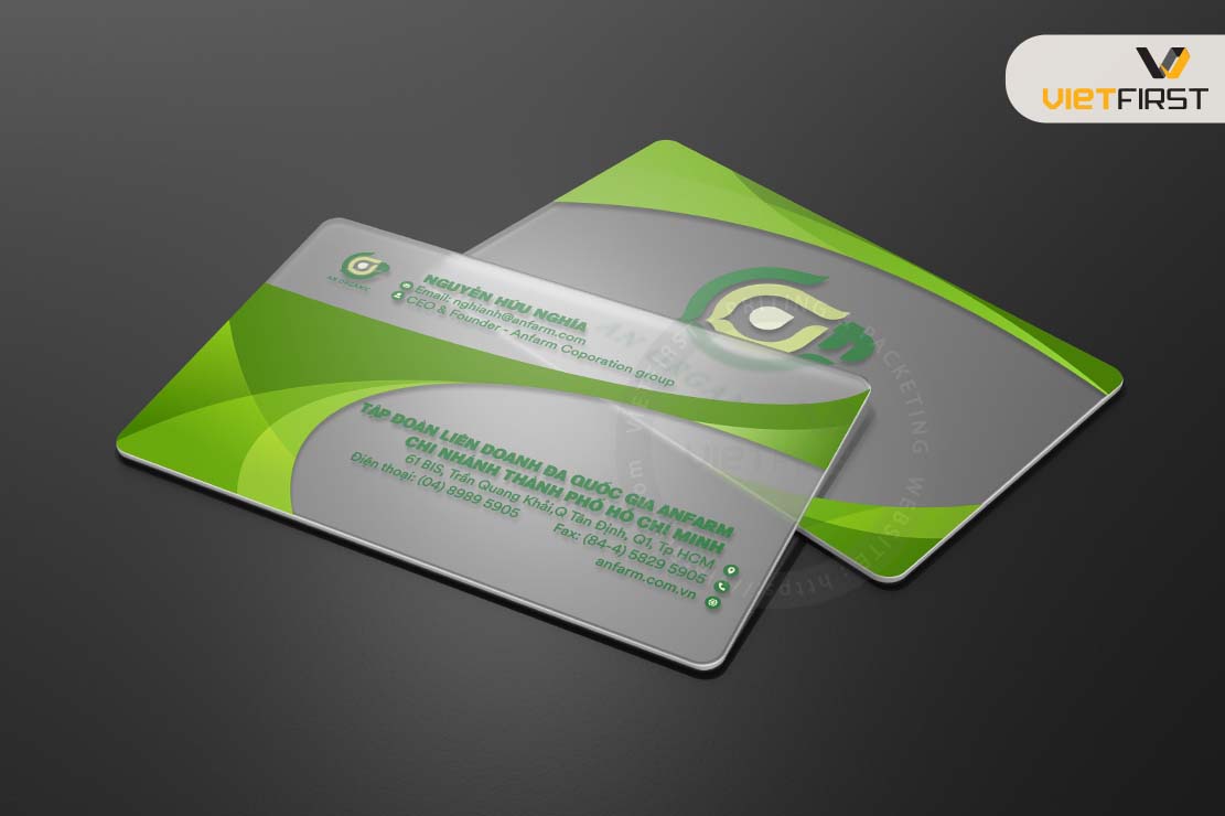 name card trong suốt