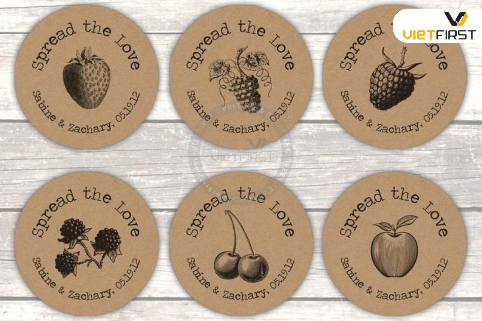 tem decal giấy kraft